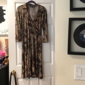 Snake skin midi dress
